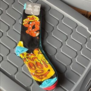 Disney Graphic Socks Micky Donut Pretzel Waffle NWT